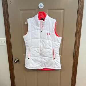 Under Armour Women's White and Pink Quilted Vest